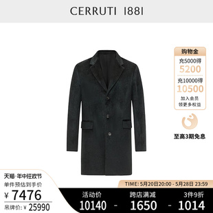 CERRUTI1881男装 毛呢大衣C4601EI011 秋冬羊驼毛外套商务休闲长款