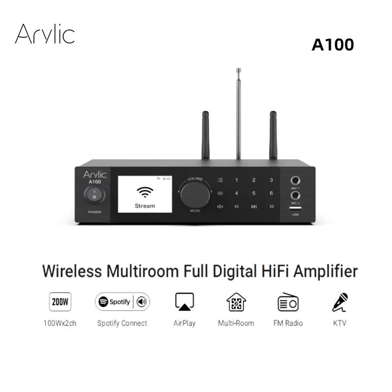 Arylic A100 100W x 2 功率放大器带FM功能