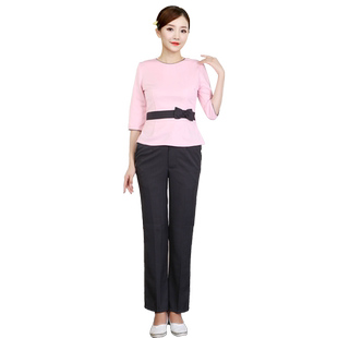 2019新款美容院美容师工作服女秋冬装套装裤SPA养生足疗技师工装
