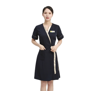 美容院美容服四季工作服连衣裙护士服美甲美容师工作服连衣裙女短