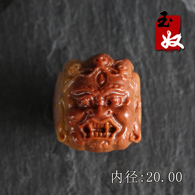 新疆哈密金丝玉/地表籽料红黄黑白泥石玉/不动冥王/扳指/指环/20