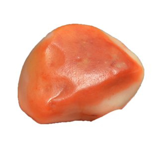 新疆克拉玛依天然金丝玉/藕粉俏红色地表籽料彩玉细冻料/197.73克