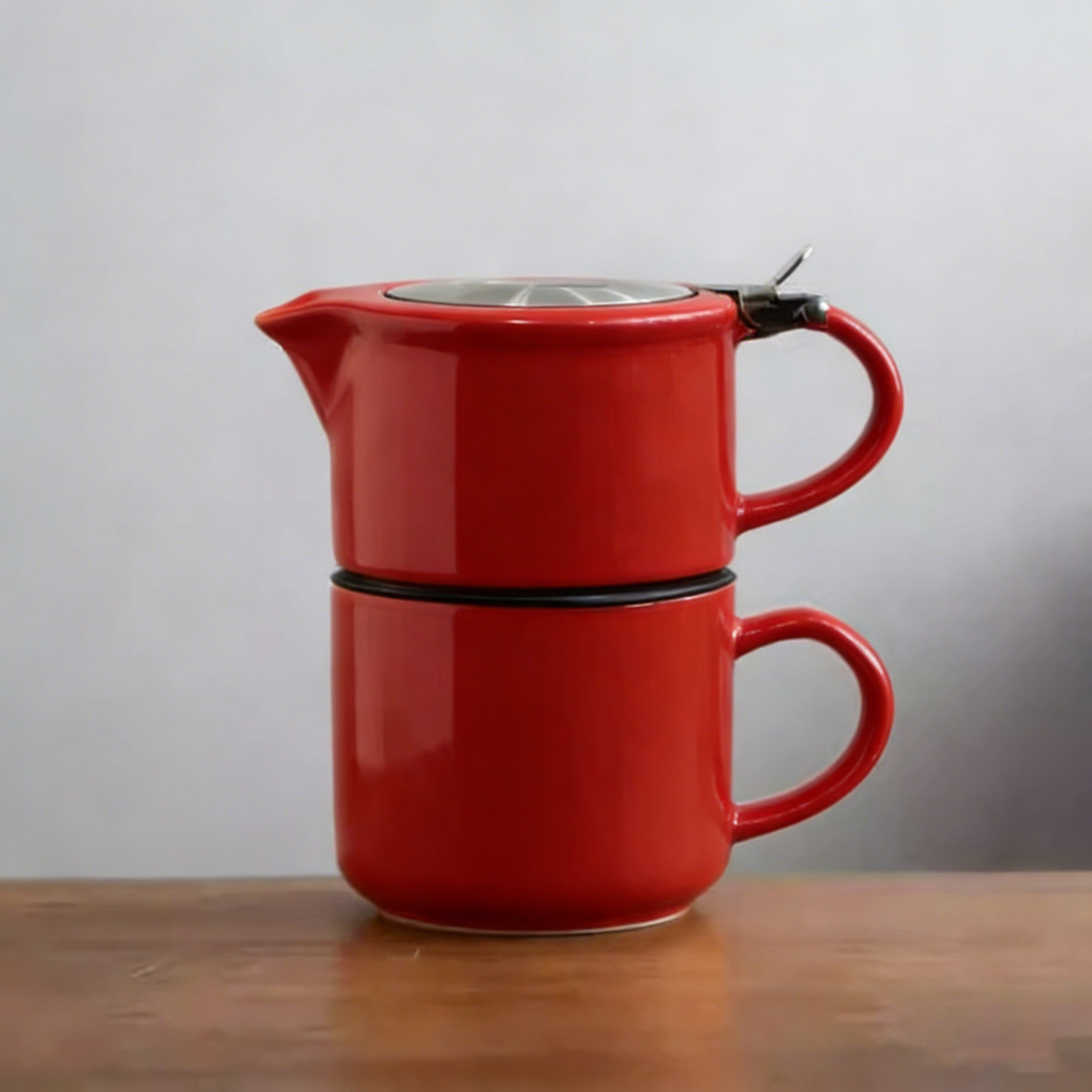 可爱陶瓷泡茶壶时尚精致茶具办公室喝茶杯子母壶一杯一壶连体茶器