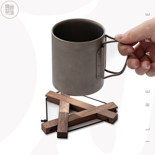 皇啡黑胡桃木户外露营榫卯杯垫