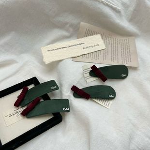 Queen 简约百搭东大门韩国代购 发夹 蝴蝶结 边夹 The