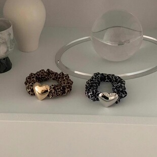 头绳秋冬新款earlobe东大门代购简约纯色净版豹纹心形发圈10