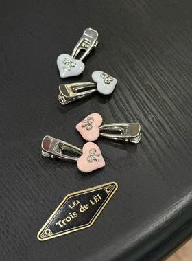 发夹鸭嘴夹Trois de LEI东大门代购爱心百搭可爱边夹刘海夹