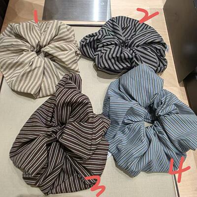 earlobe条纹头绳东大门代购 复古 大肠款发绳9