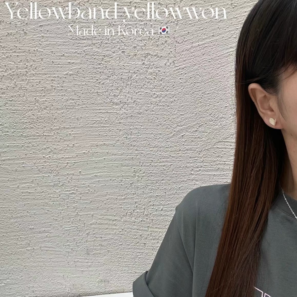 耳钉Yellowband韩国东大门代购可爱气质简约心形百搭耳环女n