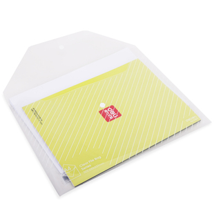 得力5501文件袋学生试卷袋塑料按扣袋透明资料袋办公文件夹档案袋