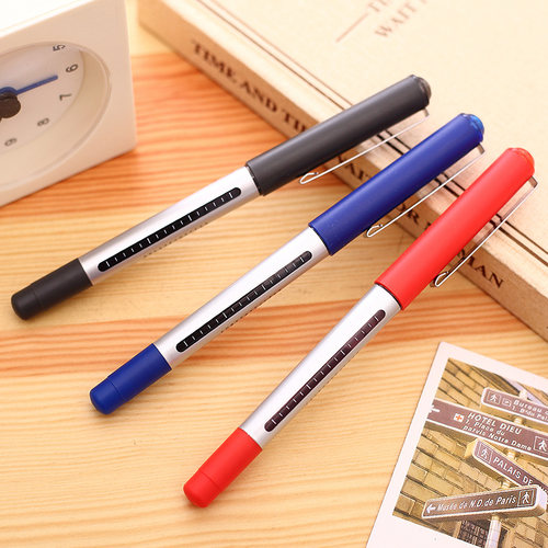 得力S656直液式水性笔签字中性笔走珠笔办公签字笔0.5mm 12支/盒