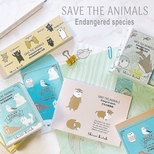 Katoh濒危动物宮沢贤治文件夹便签本 日本木野濑Shinzi 20%off