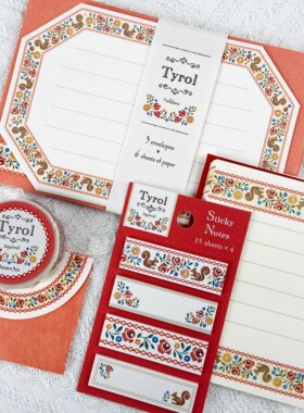 日本NB23Tyrol刺绣系列信集胶带便签信集
