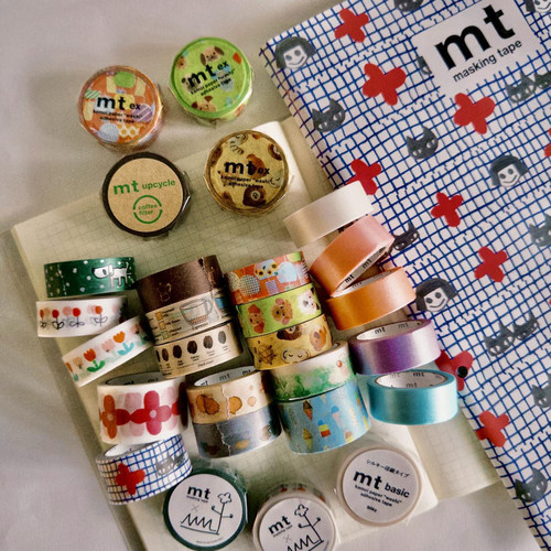 日本MT和纸胶带2025夏季新款苏打夏日咖啡丝光松林城手帐素材