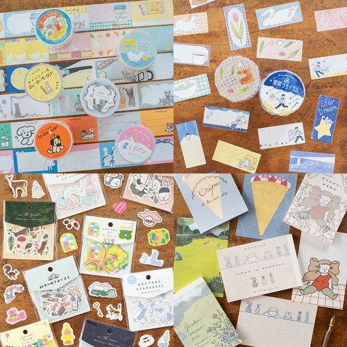 日本手纸社 东京纸博 浅野midori nagakiperm贴纸包 卷状付笺便签