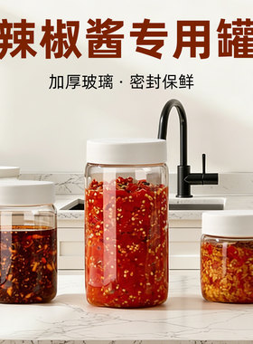 辣椒油高硼硅玻璃密封罐耐高温