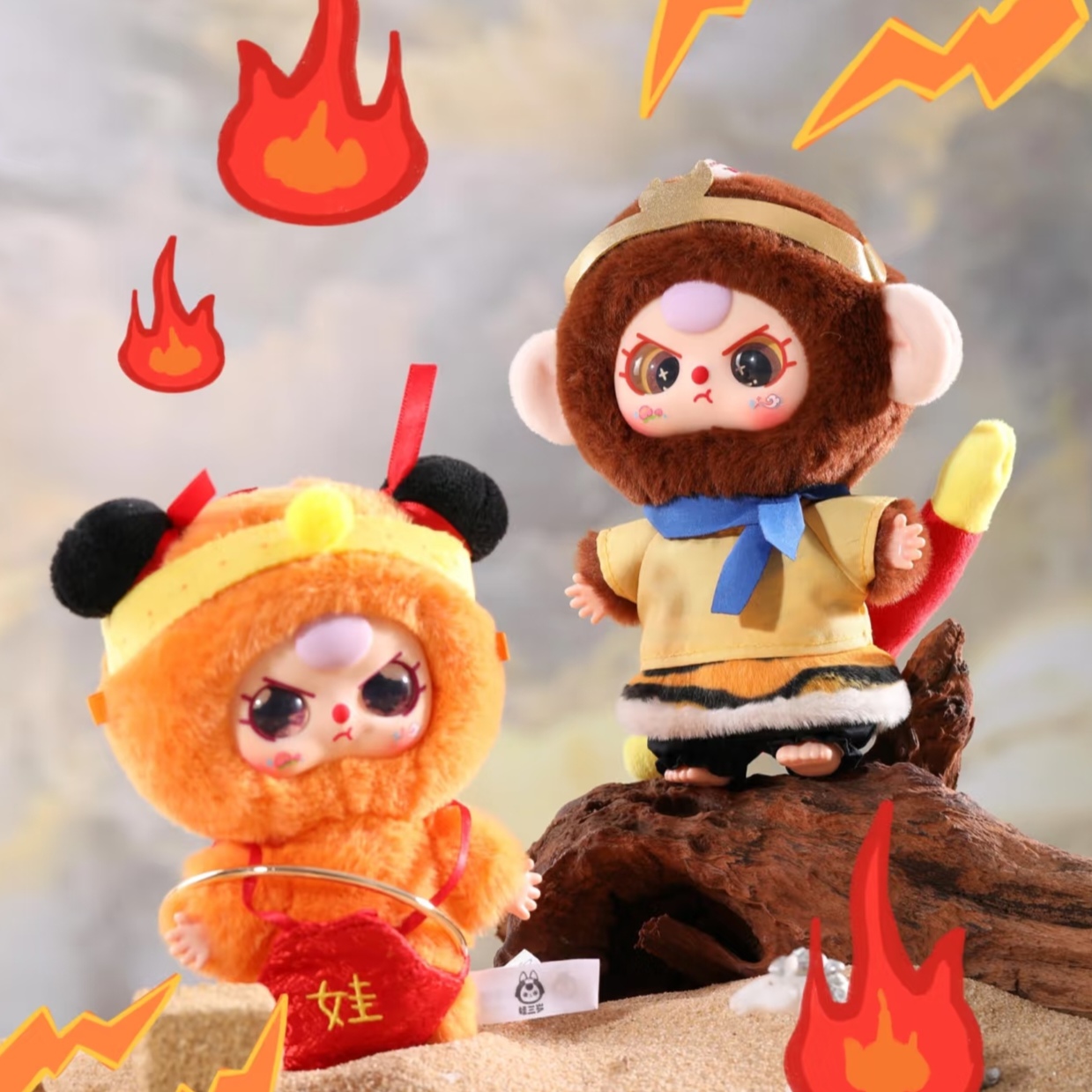 【确认款】正版现货baby three娃三岁大闹天宫系列毛绒潮玩盲盒礼