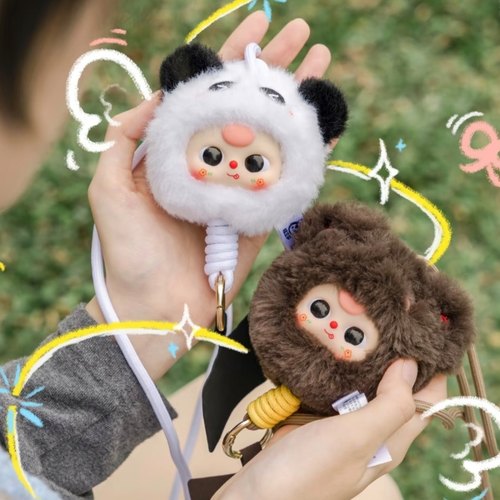 【确认款】正版现货baby three娃三岁手机挂绳毛绒潮玩盲盒礼物