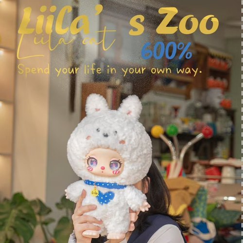 【确认款】正版莉拉招财猫liila ’s Zoo 600% 搪胶毛绒潮玩盲盒