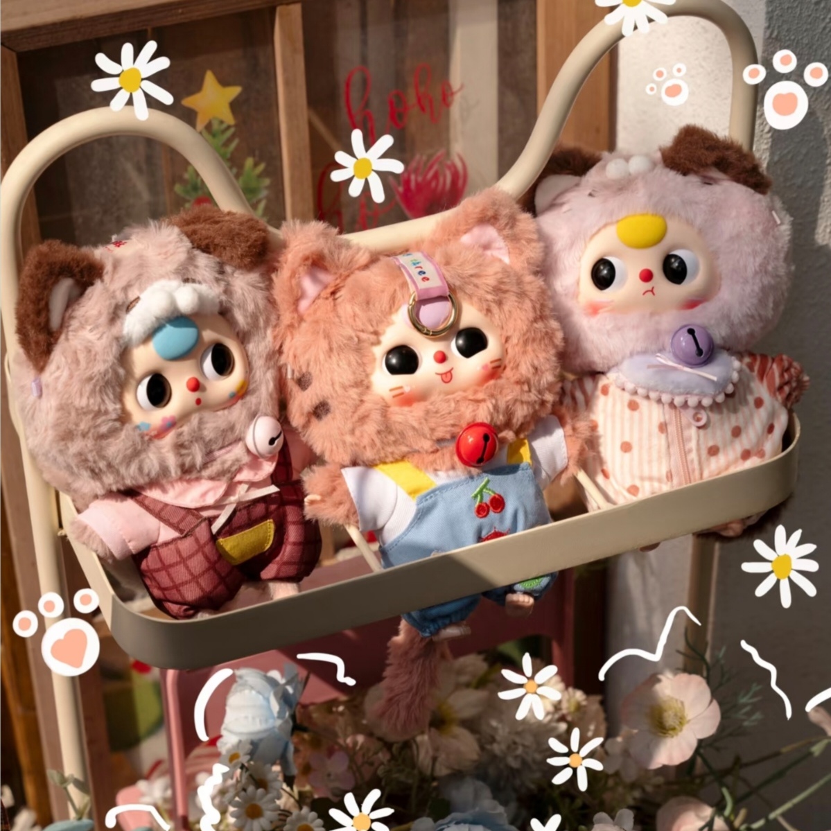 【确认款】正版现货baby three娃三岁系列小猫衣橱毛绒潮玩盲盒