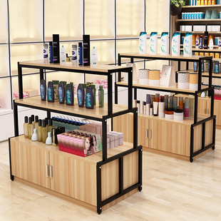 超市货柜化妆品母婴奶粉店矮柜展示柜童装童鞋货架文具玩具中岛柜