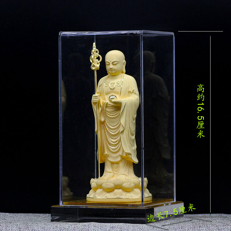大号小号无冠南无地藏王菩萨像 站地藏菩萨像 绒沙金地藏王菩萨