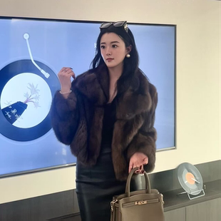 【天使之翼】 新款俄罗斯大翻领整貂年轻时尚皮草