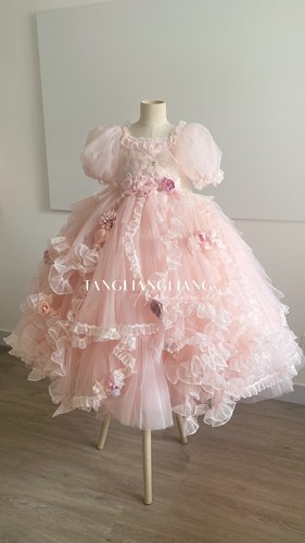 唐靓靓｜伊朵玫瑰城堡公主裙定制（含拖尾）