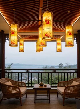 后现代铁艺鸟笼餐厅吊灯