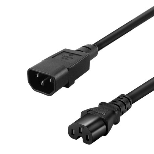 C14转C15电源线C14-C15凹槽品字尾延长线3*1.5平方黄色服务器电线