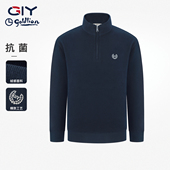 金利来GY时尚 休闲2026年春立领POLO纯棉长袖 男女卫衣运动简约情侣