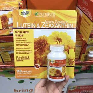 现货美国 Lutein 叶黄素玉米黄素视力保健 140粒 Trunature