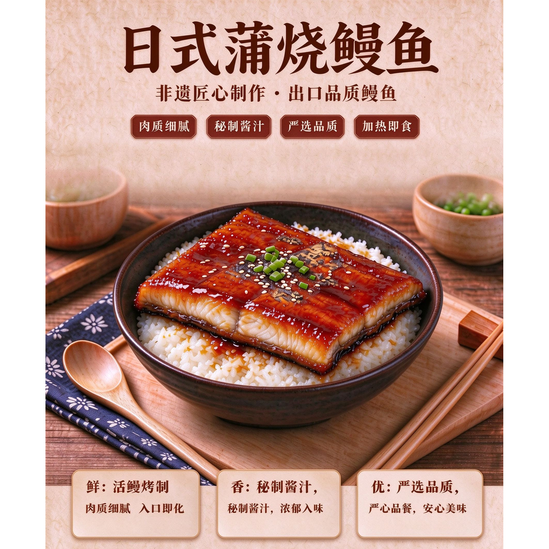 蒲烧鳗鱼日料同款鳗鱼饭活鳗烤制