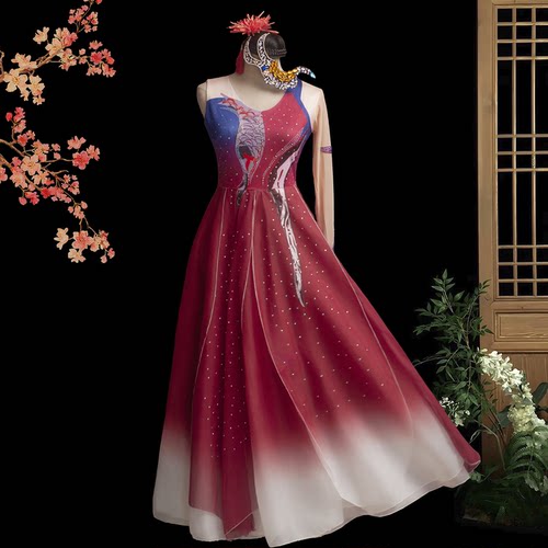 忆红妆舞蹈服女子艺考剧目服装古典舞独舞演古典舞演出服独舞服装