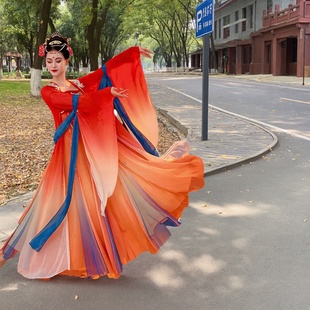 唐宫夜宴古典舞演出服汉唐舞蹈服飘逸舞蹈服舞台表演服汉服新款 冬