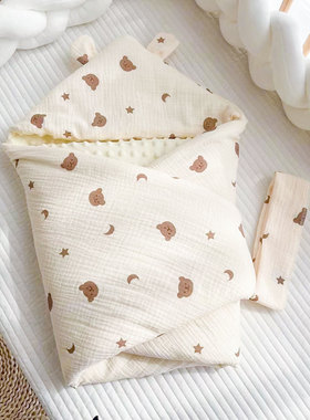 婴儿抱被新生儿产房抱被宝宝抱毯男女童外出秋冬季加厚