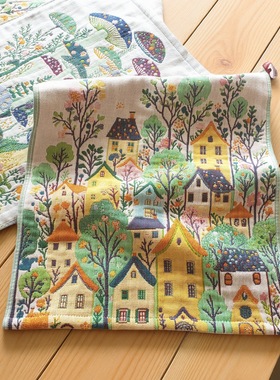 四层纱布方巾纯棉洗脸毛巾幼儿园儿童擦手擦脸巾全棉柔软吸水家用