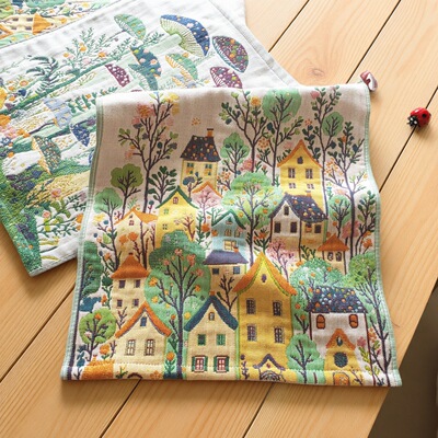 四层纱布方巾纯棉洗脸毛巾幼儿园儿童擦手擦脸巾全棉柔软吸水家用