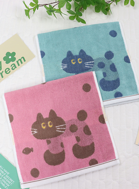 纯棉儿童毛巾面巾全棉柔软吸水童巾可爱卡通小毛巾洗脸家用