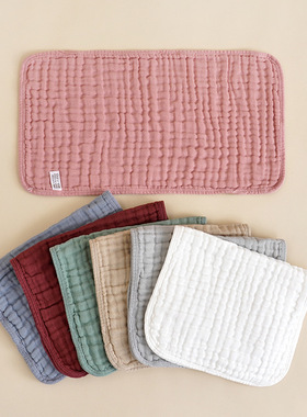 a类六层全棉纱布小方巾洗脸毛巾婴儿口水巾新生儿宝宝喂奶巾超软