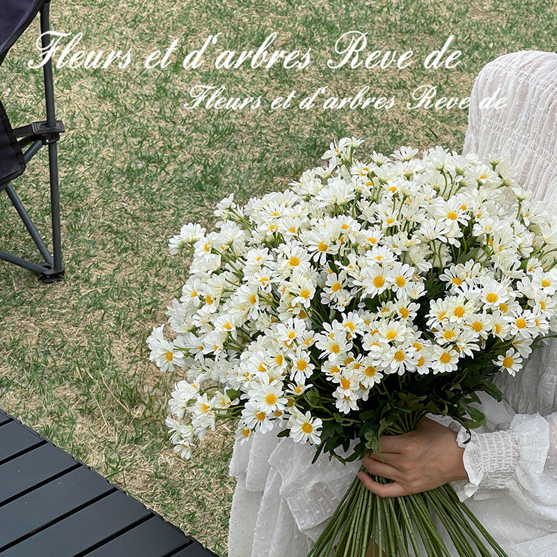 高端洋甘菊仿真花假花小雏菊