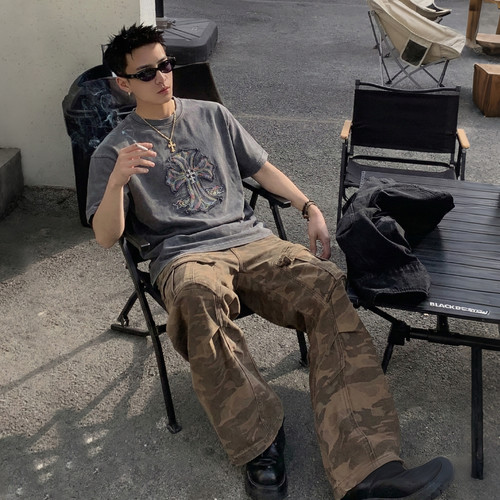 夏季潮牌重磅纯棉短袖情侣T恤女