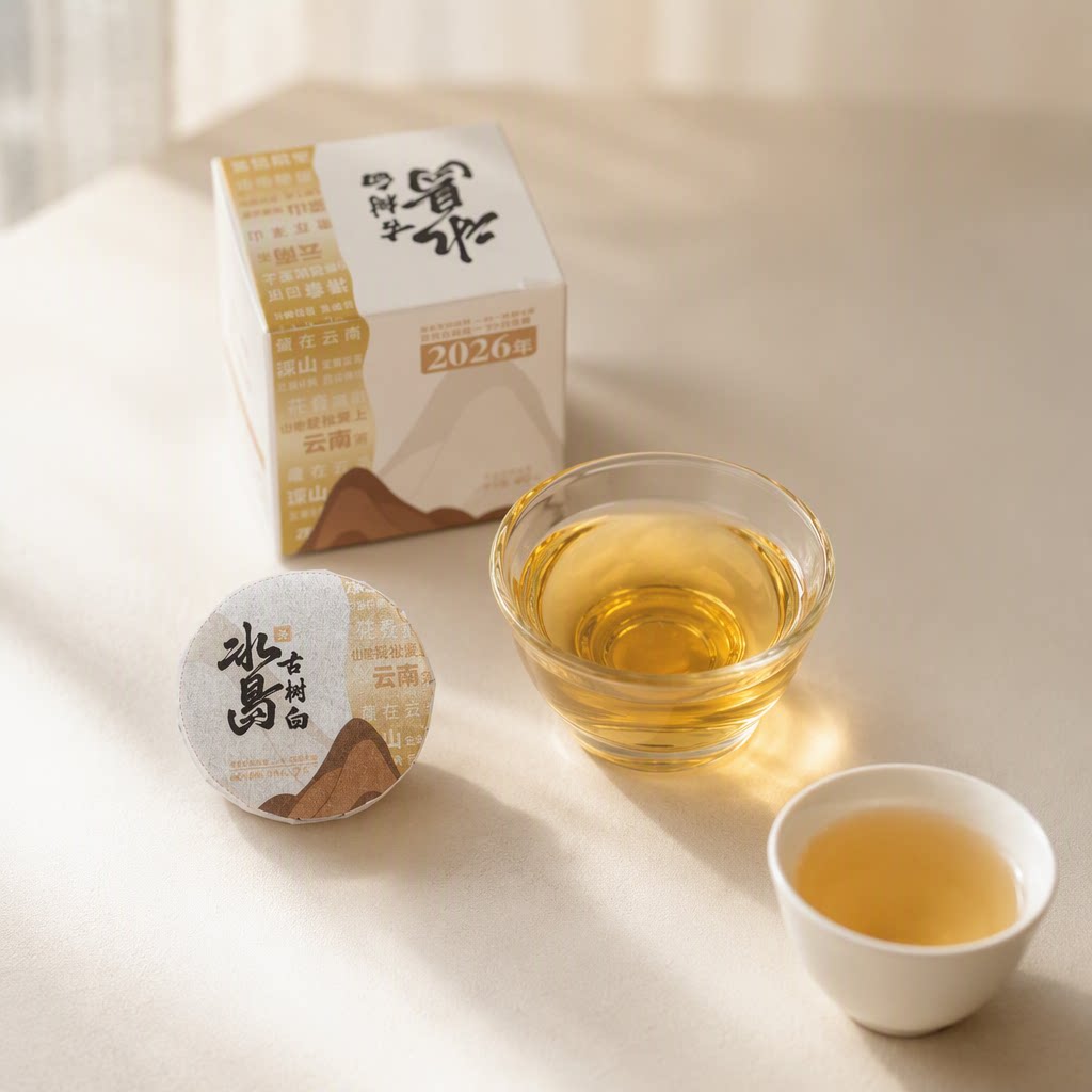 2026年云南普洱茶春茶冰岛白茶推荐试喝装品鉴装49克小饼茶