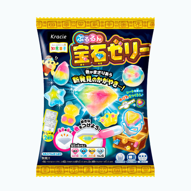 日本食玩宝石果冻可食用手工DIY亲子创意儿童糖果玩具知育菓子