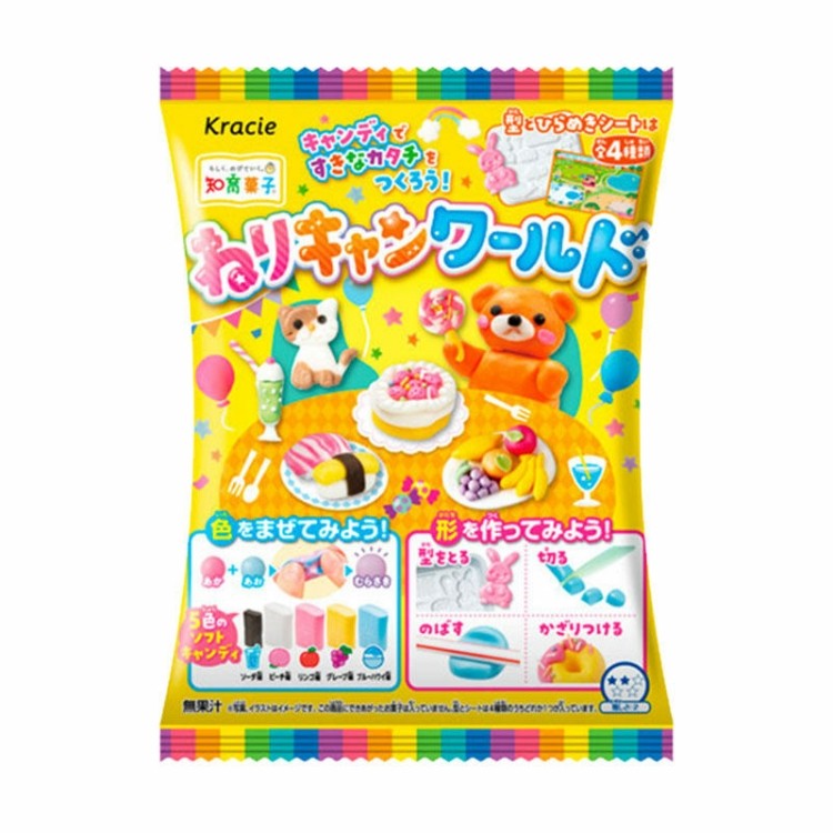 日本食玩 嘉娜宝kracie缤纷乐园diy手工造型可食橡皮糖果时完丸