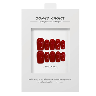 穿戴甲 日常简约纯色带建构纯手工美甲极简百搭款 纯色方甲系列