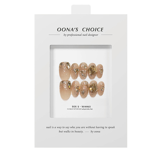 【斑斓】全华钻气质款金色渐变氛围感美甲温柔百搭短杏仁穿戴甲