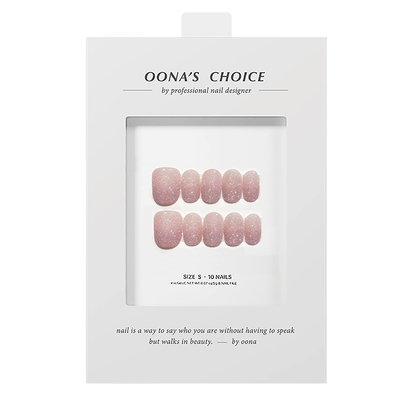 渐变色砂糖美甲氛围感细闪穿戴甲