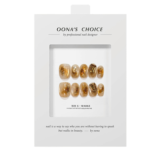 全华钻爆闪金色晕染猫眼美甲百搭富家千金感穿戴甲 金禧