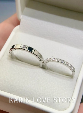 小冰块 情侣对戒足银999时尚小众设计情人节送对象纯银戒指活口